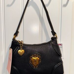 Juicy Couture Black Shoulder Bag with Gold Details